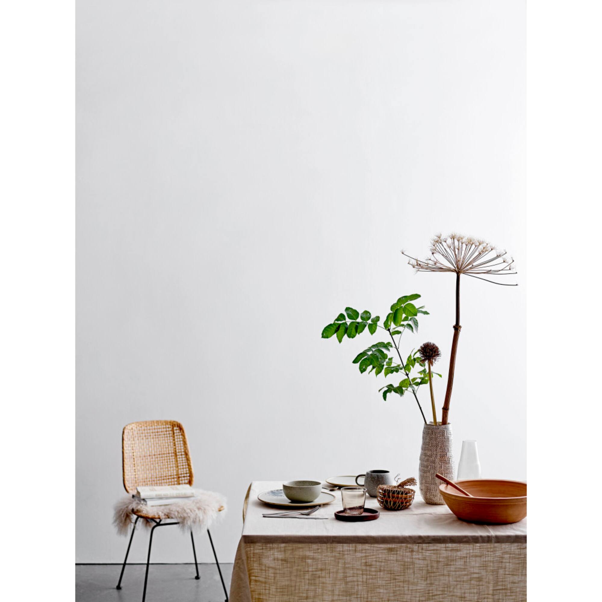 Hello Honey® Brown Basketweave Embossed Stoneware Vase